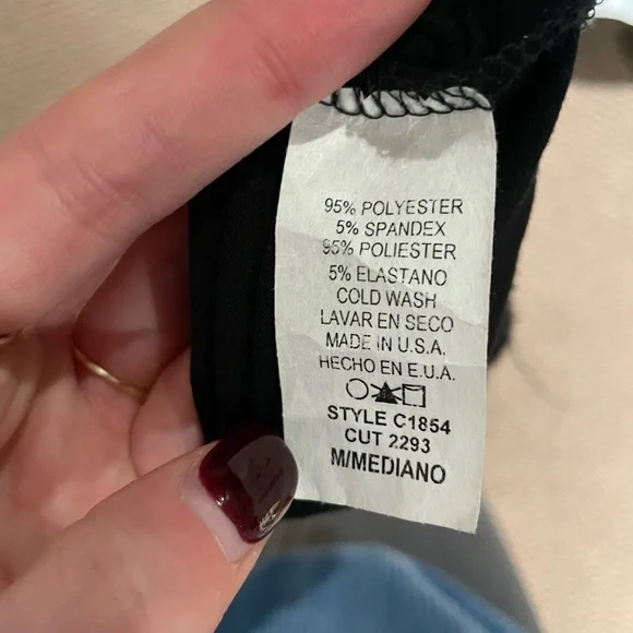 CY Soft stretchy long black gold detail long sleeve ruched - Picture 6 of 7